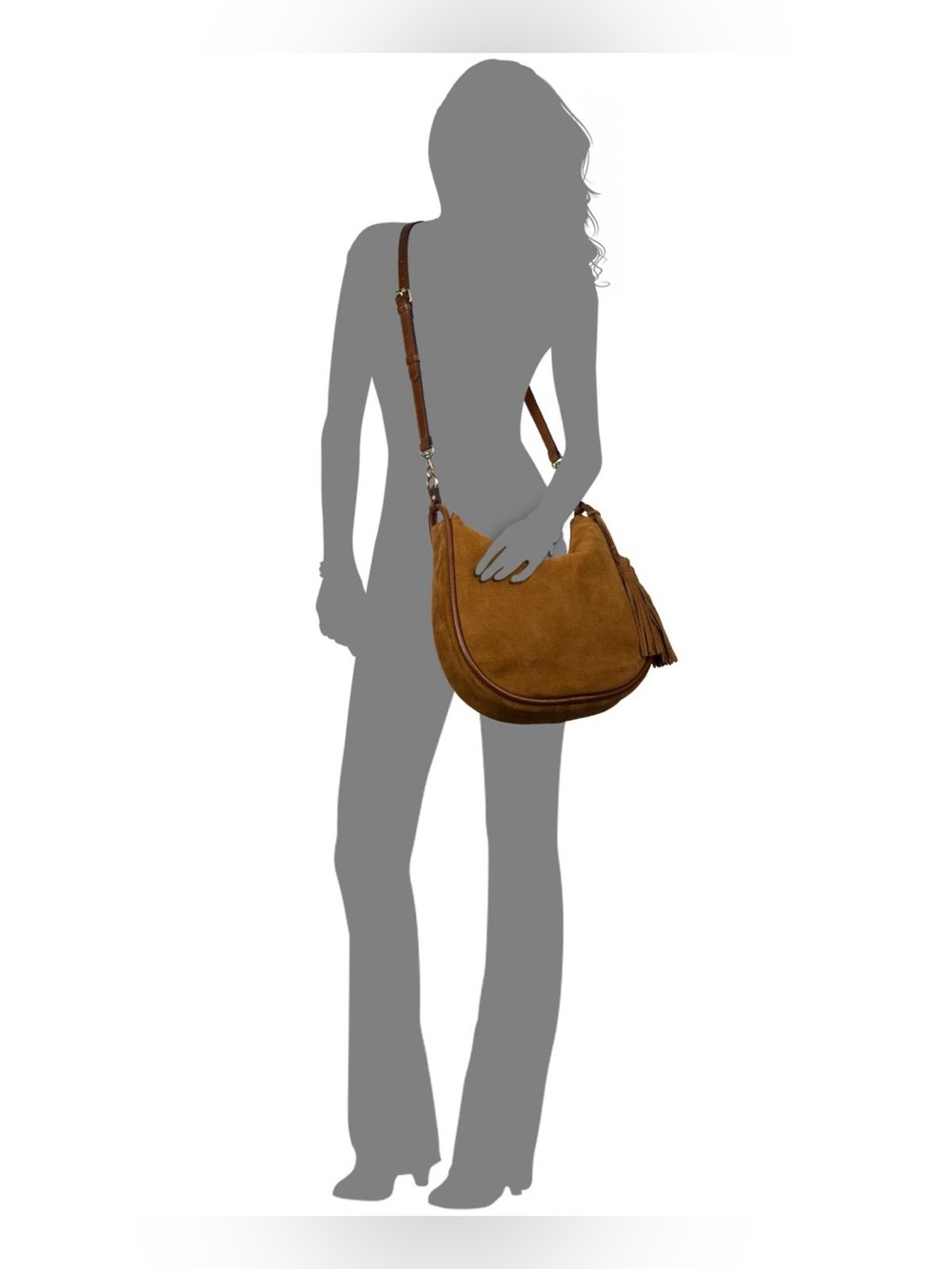 Patricia Nash Suede Leather Chiavari Cognac Tassel Bag see description - Picture 3 of 14